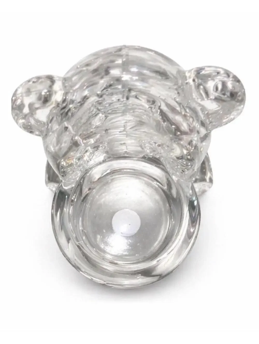 PartyLite Glass Teddy Bear Tealight Holder Clear Votive Candle Holder - Picture 3 of 4